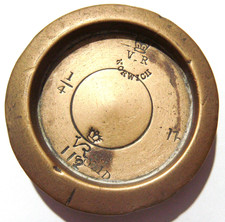 Antique Victorian VR Crown 1/4 lb NORWICH City SOLID Brass Trade Scale Weight