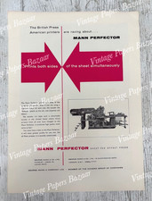 George Mann & Co Leeds Printing Perfector Offset Press 1958 vintage print advert