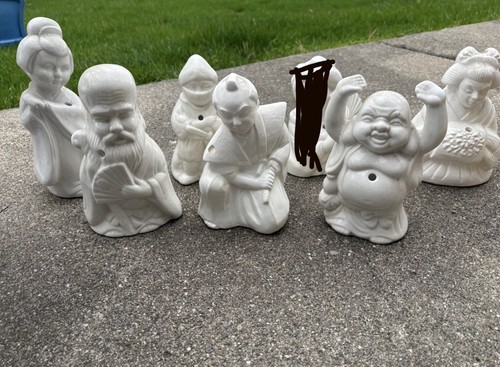 Vintage happy buddha geisha - vintage, buddha,