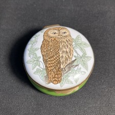 Owl Trinket Box. Enamelled By