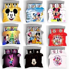 Mickey and Minnie Mouse Collection Single/Double/King Bed Quilt Cover Set UK✨