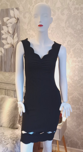 Lipsy black ruched bardot - black,
