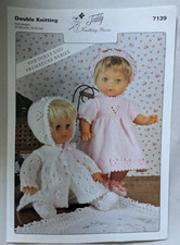 TEDDY YARNS KNITTING PATTERN 7139 for Dolls and premature babies 12-22" DK