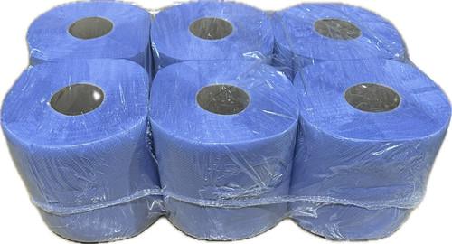 Blue 2ply embossed - blue,