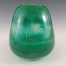 Wedgwood / Stennett-Willson Green Glass Studio Vase RSW103/1