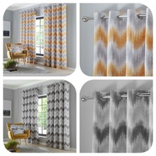 Curtains lined eyelet ochre