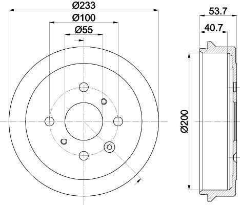Mintex mbd303 rear - rear, drum