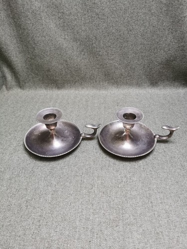 Pair vintage silver plated - silver,