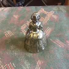 Vintage Brass Bell Lady Shape
