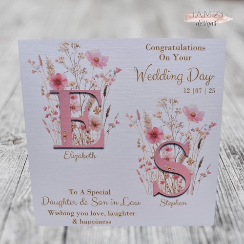 Personalised wedding day card - wedding,