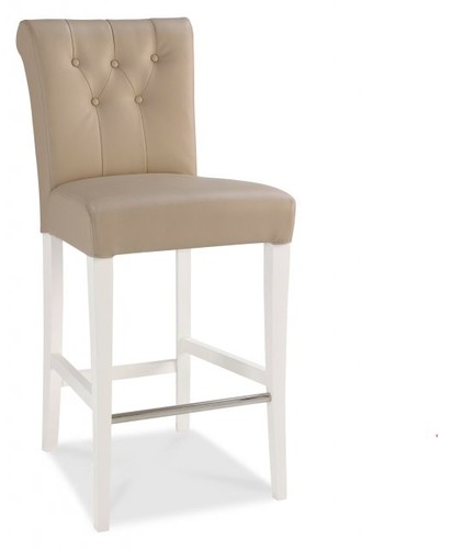 Two tone upholstered bar stool - tone,