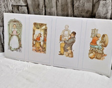 Anton Pieck ~ x4 ~ Reproduction Art Prints ~ 12" x 5.25" ~ Unframed