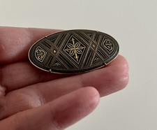 Vintage 1940s Damascene Brooch