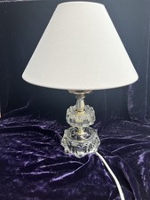Small Glass Lamp Cream Shade Bayonet Bulb Classic Any Room