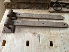 Pair Of Vintage 615 mm Heavy Wrought Iron Barn Door Gate Hinges