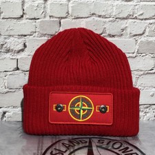 Stone Island Warm Cuffed Cap Knit Stretch Beanie Winter Hat Mens Women Gift 2026