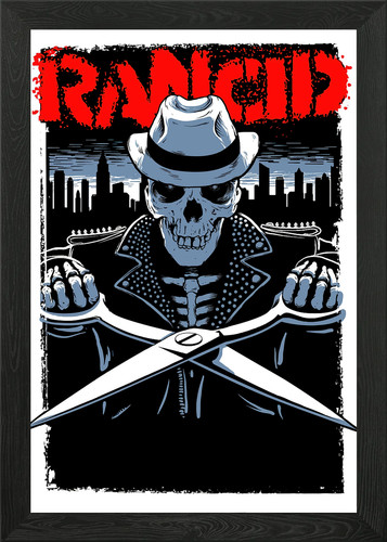 Rancid skull with - rancid, scissors