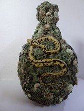 Large Palissy Style Bottle