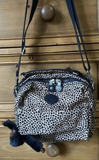 Rare Kipling Candy Crossbody Bag Convertible To Small Backpack Navy Dot Print. 