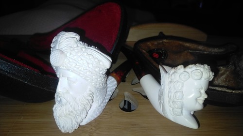 Meerschaum smoking pipes - x2,