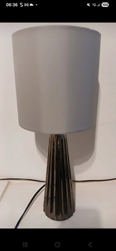 Beautiful silver table lamp - silver,