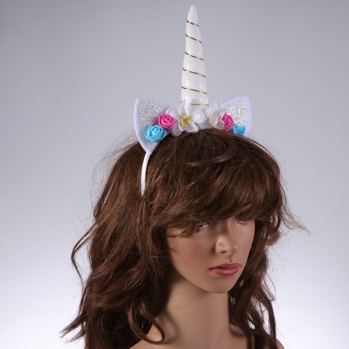 Girl horn headbands flower - girl,