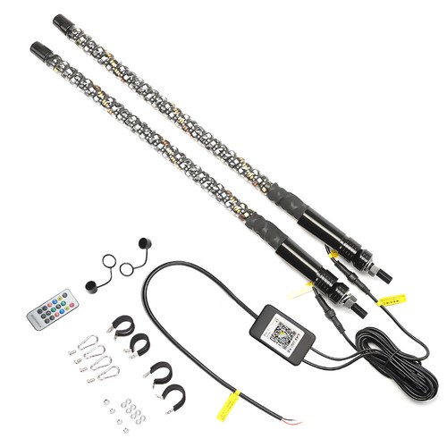 2pcs 3ft led whip lights - 2pcs,