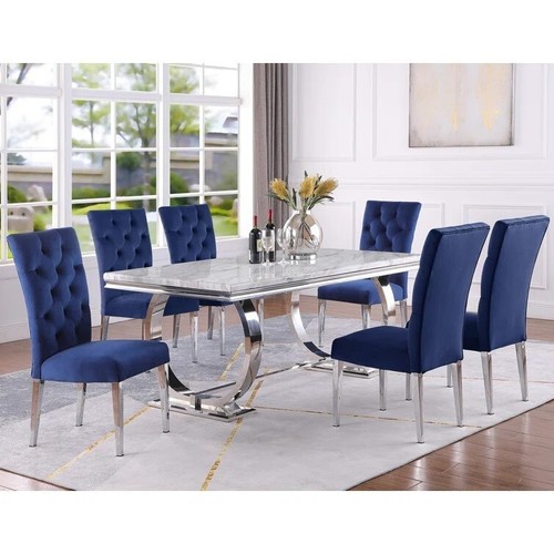 Modern piece faux marble top - 7-piece,