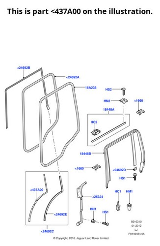 Land rover weatherstrip - rover,