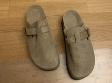 WOMENS FLAT WEDGE PLATFORM SLIP ON CLOGS BUCKLE SLIDERS CASUAL SANDAL sz 7