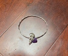 Azuni silver heart charm bangle
