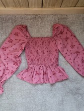 Dizzy Lizzy Ruched Blouse Pink
