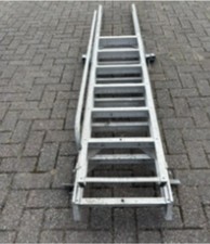 Robust aluminium loft ladder 400mm wide x 2.50m long further 1.4metres extension