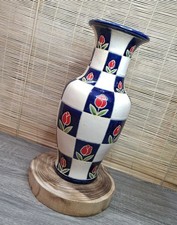 Ceramic Checkerboard Tulip
