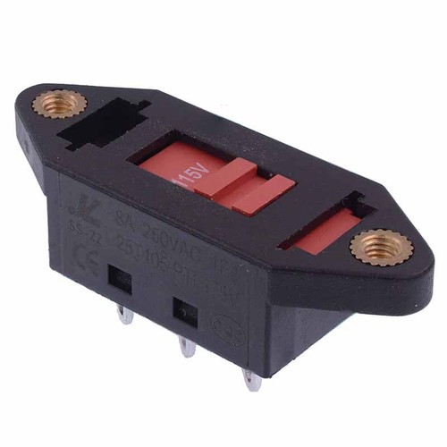 Voltage selector slide - on-on,