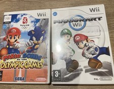 Nintendo Wii Games X 2 Mario Kart & Mario & Sonic Olympic Games. Boxed & Perfect