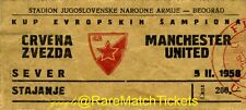 reproduction 1958 RED STAR BELGRADE MANCHESTER UTD munich air disaster ticket