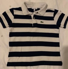 LACOSTE Boys Navy Blue & White
