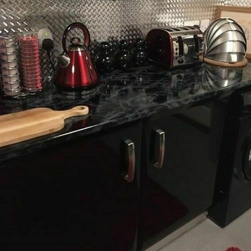 5cm black gloss vinyl - 2m,