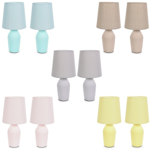 Pair pastel ceramic table - pastel,