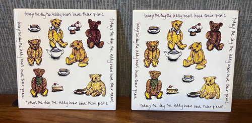 Decorative ceramic tile teddy - decorative,
