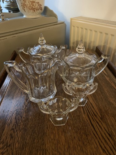 Chippendale glass jug - glass, bowls