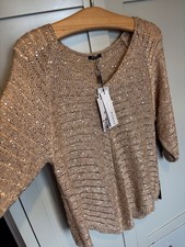 Roman Originals Ladies Jumper Gold BNWT Christmas -size 22