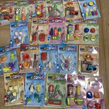 joblot bundle novelty rubbers erasers stationary 3d shapes retro/vintage style