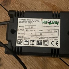 Hill Billy HB400 12V Battery Charger for Golf Trolley