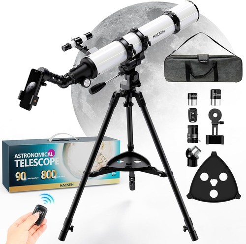 90mm refractor telescope white - 90mm,