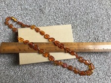 Vintage Natural Amber Necklace Gorgeous Used Condition 36 Cms With Clasp