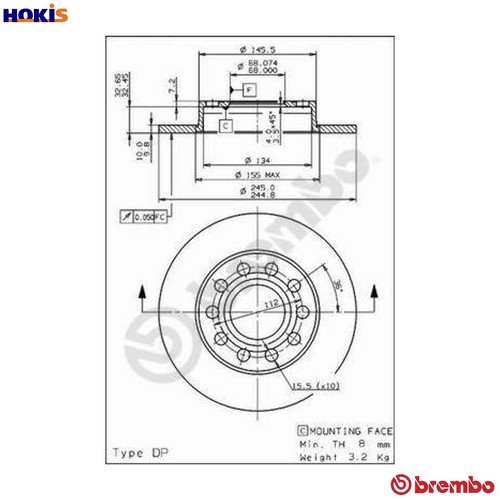 Brake disc 9136 - 2x,