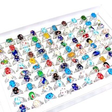 30pcs Women Rings Silver