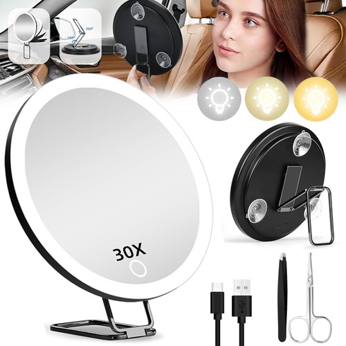 30x magnifying mirror with - magnifying, led